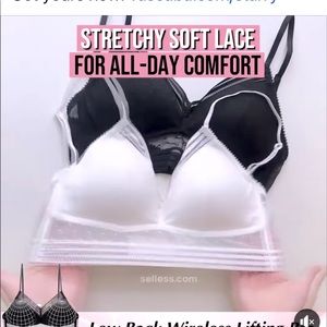 Low Back Bra -black Sz L